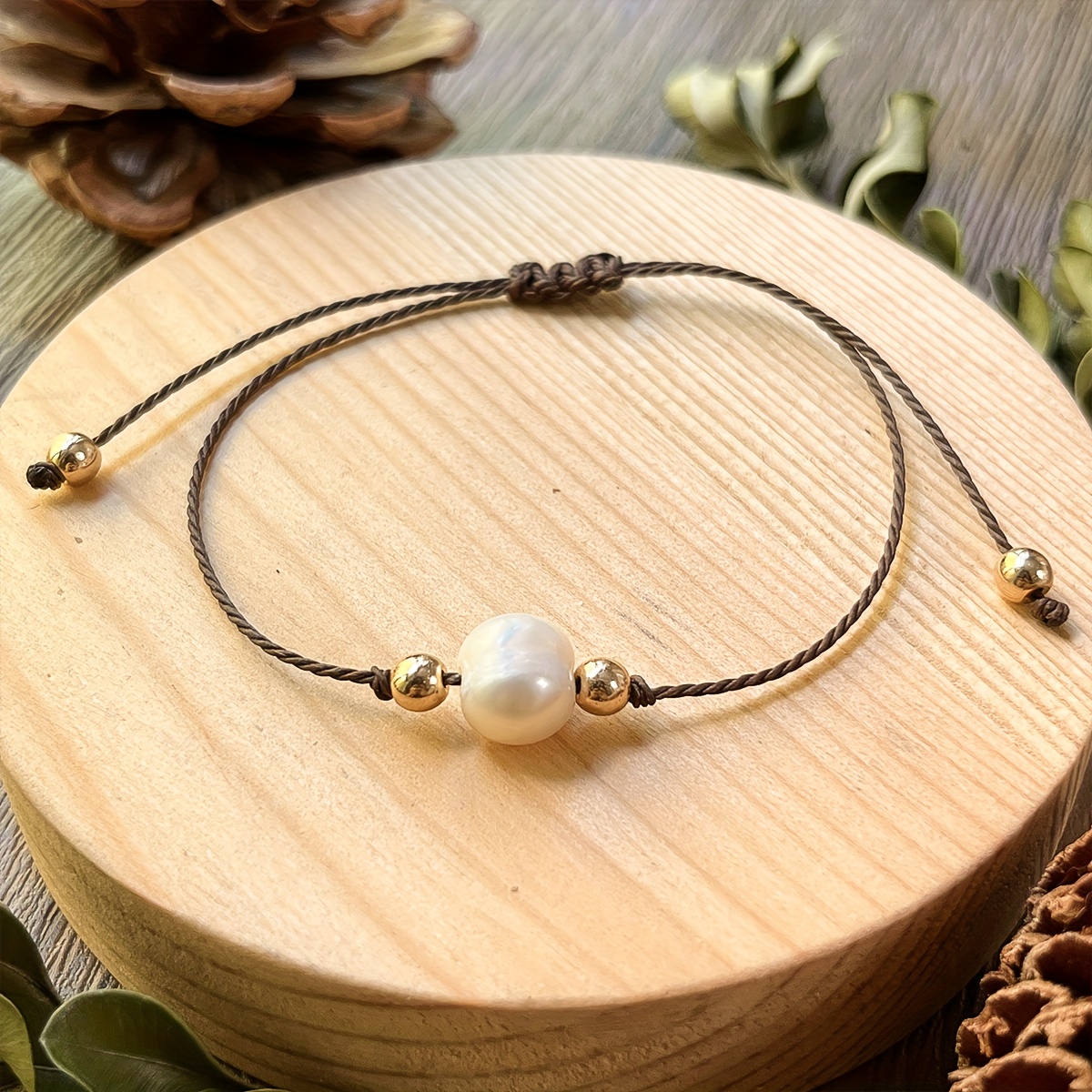Freshwater Pearls Handwoven Bracelet, Elegant Design